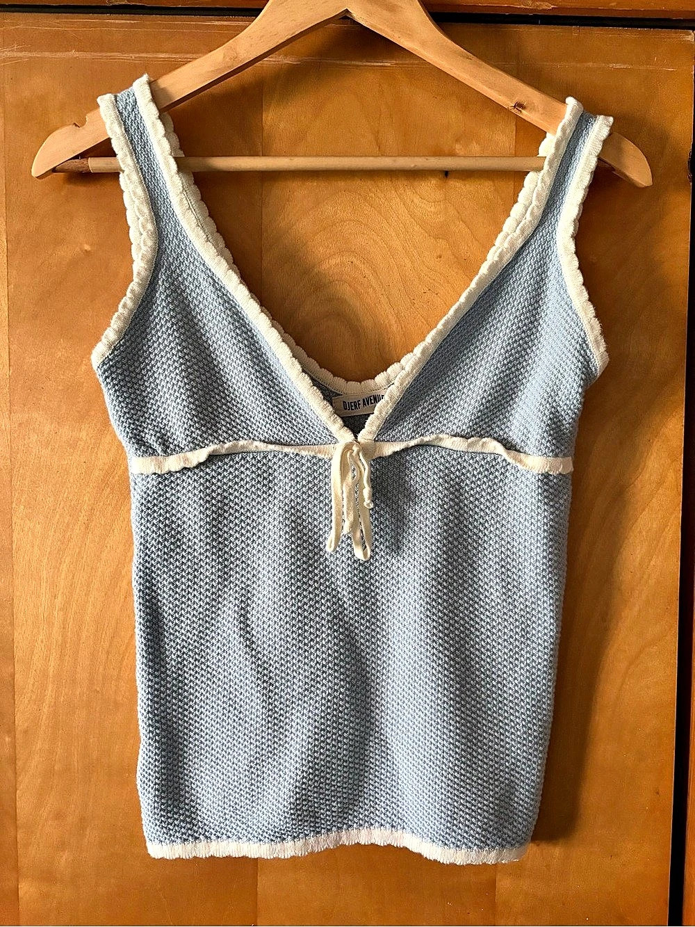 Djerf Avenue Amorini Tank Top Blue & White Medium
